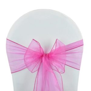 noeud organza fushia